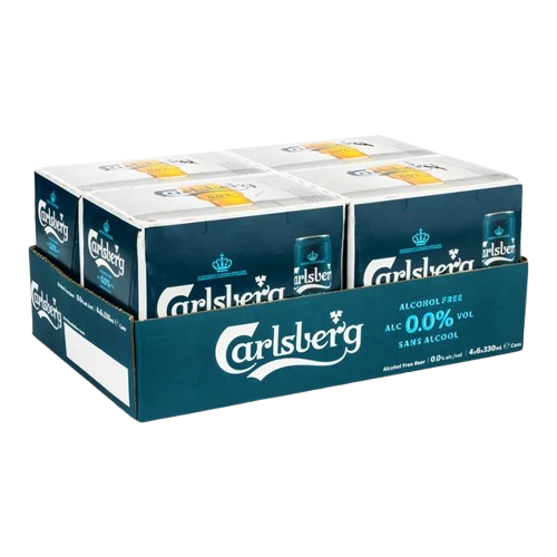Carlsberg 0.0 wholesale alcohol-free beer packaging for B2B supply
