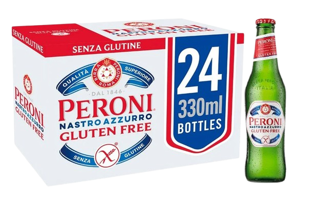 Peroni Nastro Azzurro Gluten Free 330 ml bottles for wholesale supply