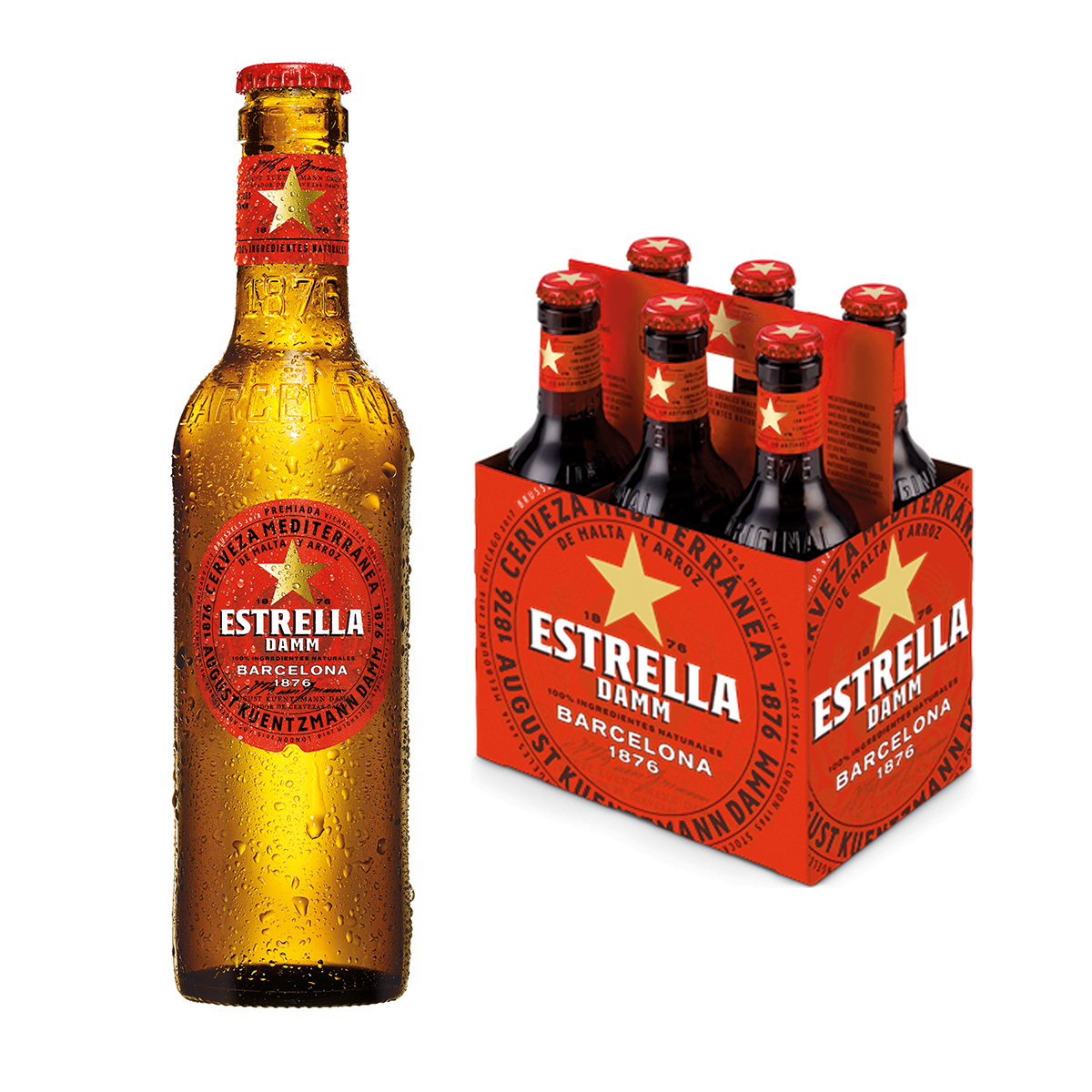 Estrella Damm wholesale beer - packaging format