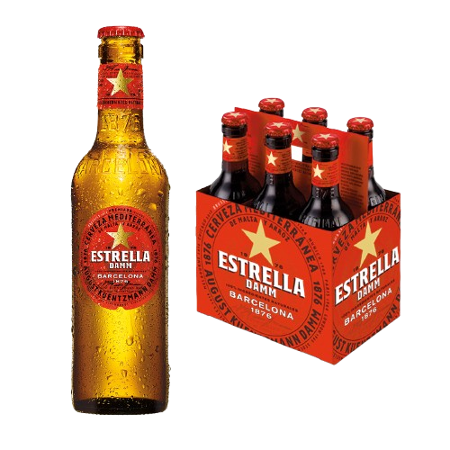 Estrella Damm 330ml bottles for wholesale pallet enquiries