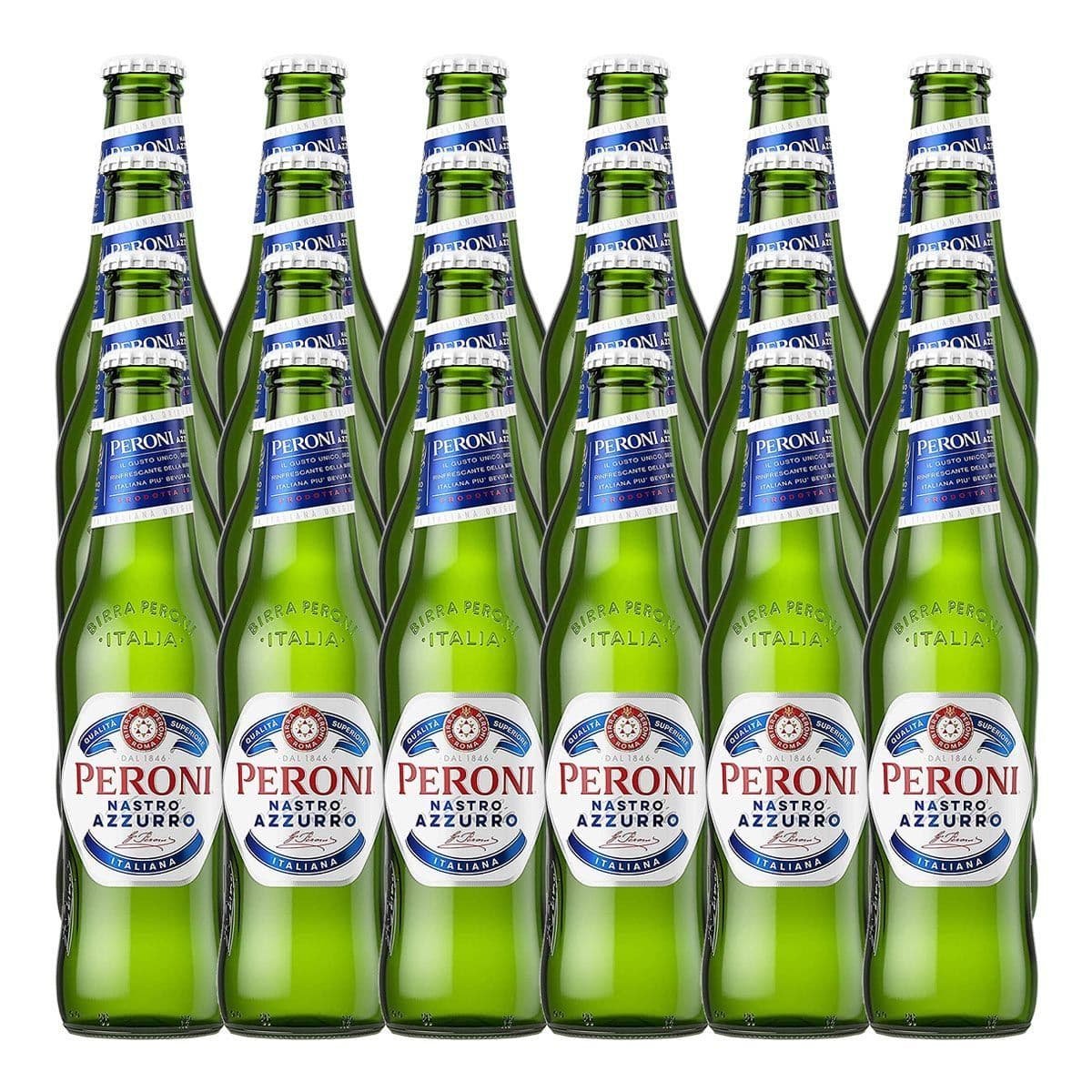 Products 16 peroni nastro azzurro beer bottles 24 x 330ml case 117733 p