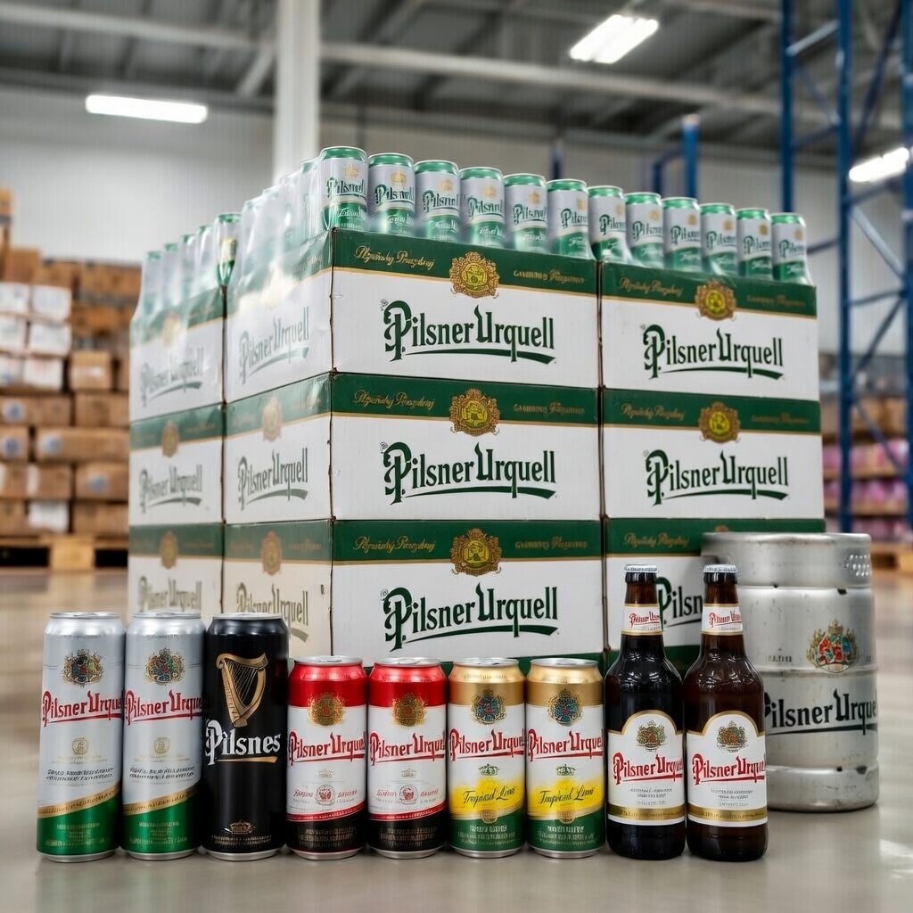 Beer distributor Germany warehouse bulk beer pallets Stuttgart wholesale supply